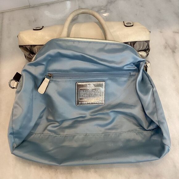 Coach White & Navy Signature IKAT Sabrina Satchel - Picture 12 of 14